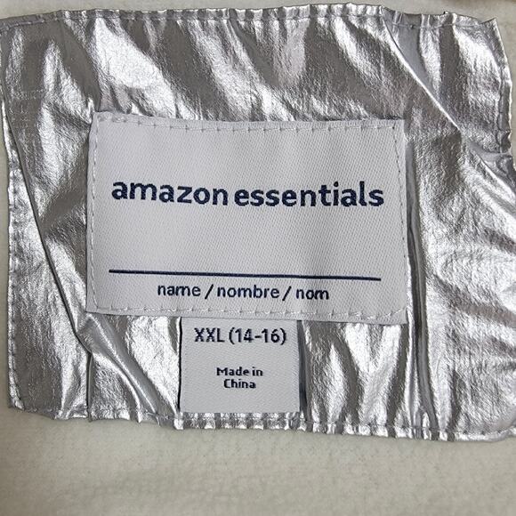 Girls Heavyweight Puffer Vest Silver Metallic Size XXL (14-16) - Picture 5 of 7